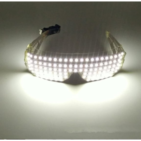 LINLIN LED Glasses, Light Up Glasses Visor Glasses Wireless El Wire Neon Rave Glasses for Parties