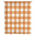 thumbnail image 2 of Orange Plaid Sheer Curtains 108" Extra Long, Gradient Geometric Buffalo White Checkered Light Filering Curtains, Privacy Drapes Simi Floor to Veiling Curtain for Living Room Large Window Treatment, 2 of 9
