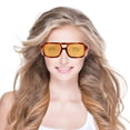 thumbnail image 4 of Greenadscape 1Pack Summer Eyewear Multi Color Yellow Tea Tint Plastic Sunglasses For Cycling, 4 of 8
