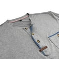 thumbnail image 6 of Xihbxyly Casual Tops for Men Big & Tall Button Crew Neck Short Sleeve Quick Dry T Shirt Tops Casual Stylish Solid Slim Fit Tops Casual Stylish Trendy for Traveling, 6 of 7