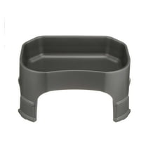 Neater Pets Elevated Giant Bowl for Dogs - Plastic Trough Style Food or Water Bowl, Gunmetal, 2.25 Gallon (288 oz.)