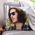 thumbnail image 1 of Hozier Fundas de almohada de terciopelo con tema, regalos de funda de almohada, decoración para el hogar, cojín de lanzar, regalo de cumpleaños para fans y parejas. 50cm x 50cm., 1 of 6