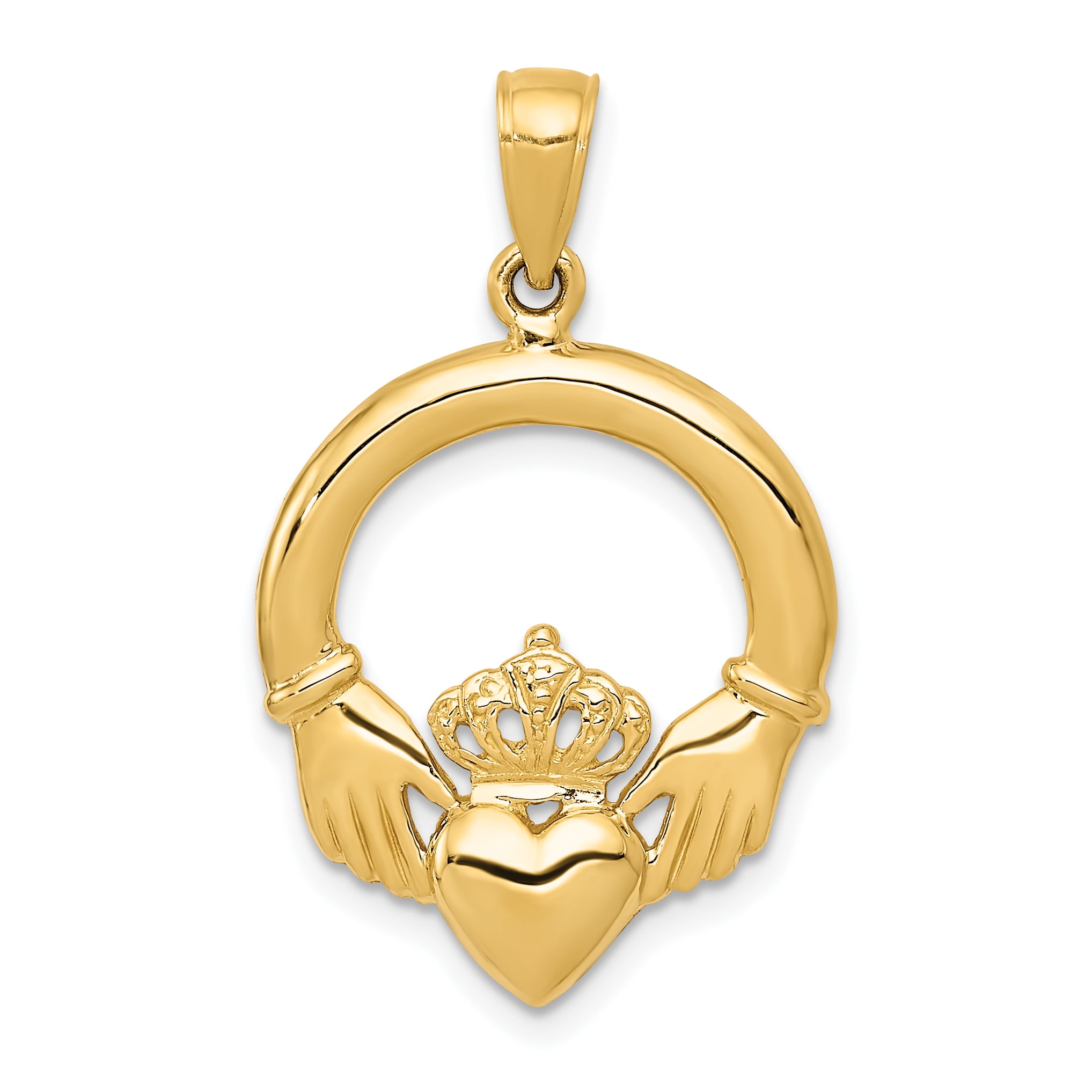 14k Yellow Gold Irish Claddagh Celtic Knot Pendant Charm Necklace Gifts For Women Her - 14k Yellow Gold Celtic Knot Pendant 14k Yellow Gold Irish Claddagh Celtic Knot Pendant Charm Necklace Gifts For Women Her - 14k Yellow Gold Celtic Knot Pendant