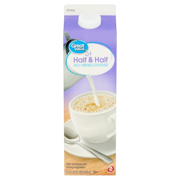 Great Value Half Half 32 Fl Oz Walmart Com