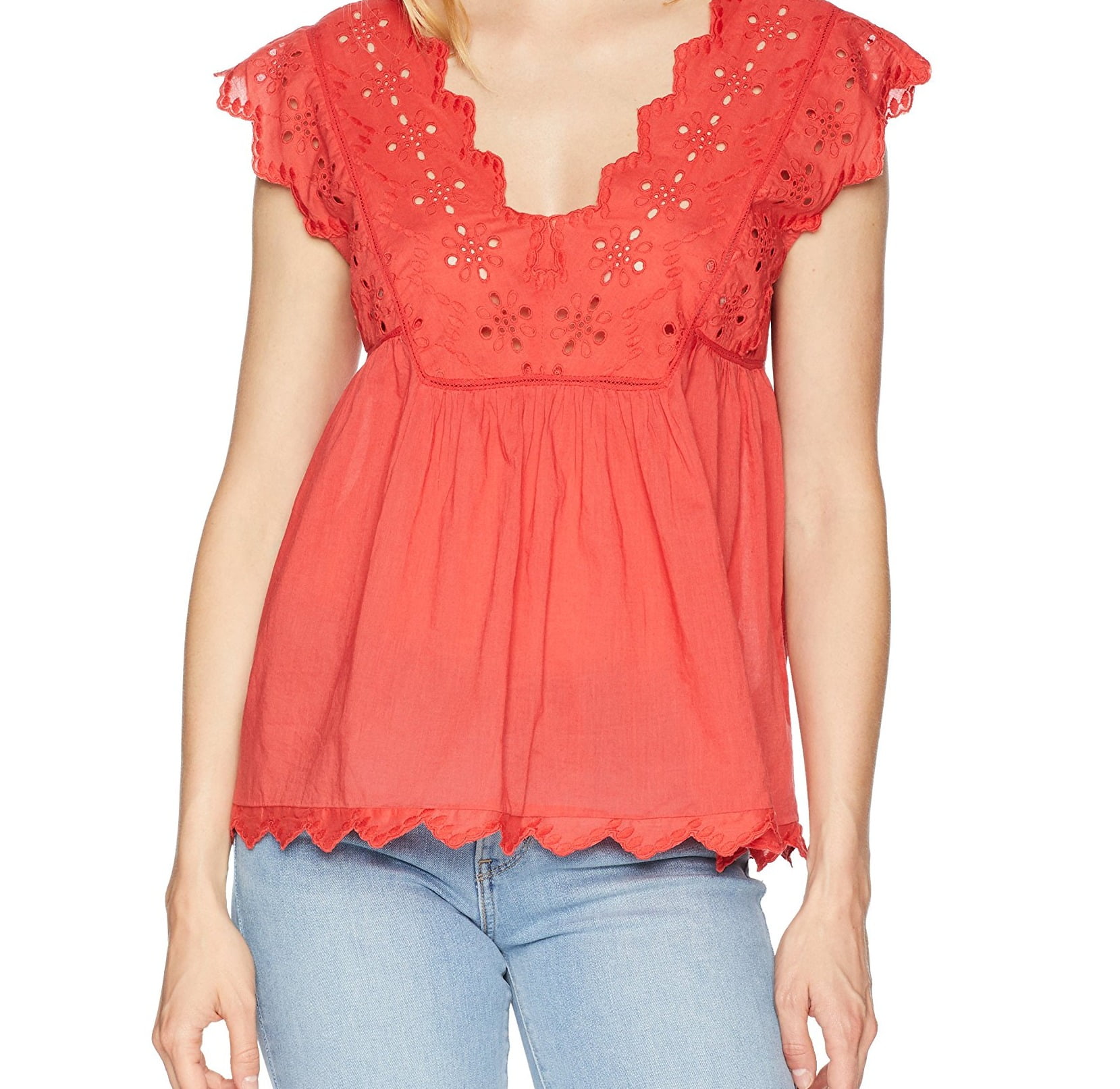 lucky brand red top