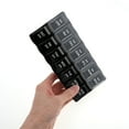 thumbnail image 5 of Unique Bargains 1 Pc 14 Grids Double Row Pill Box for Travel Large Black Clear, 5 of 6