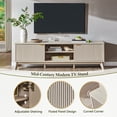 thumbnail image 5 of KeyWhat 70" TV Stand with 2 Soft Close Door, Modern Entertainment Center Console Table, Media Furniture for Living Room, Alder White, 5 of 7