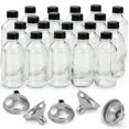 thumbnail image 1 of Botellas de vidrio AOZITA 120 ml con tapas y embudos, paquete de 20, 1 of 9