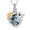 Blue-Gold, variant on Hummingbird Urn Necklace for Ashes with Crystal Cremation Jewelry w/Funnel Filler Keepsake Memory Jewelry for Women Memorial Keepsake Necklace of Loved One