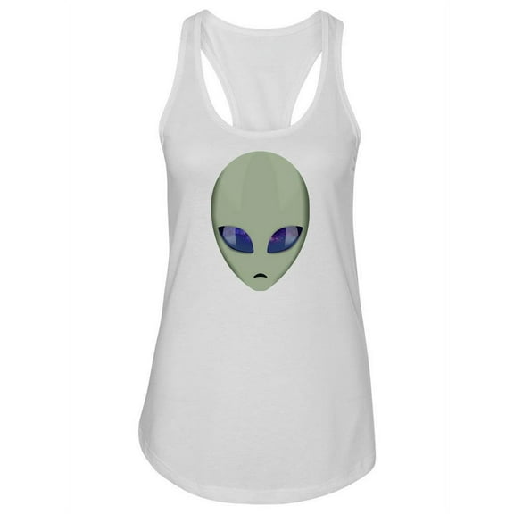Alien With Space Eyes Racerback Tank Women -SPIdeals Designs, Female Small