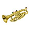 thumbnail image 1 of Trumpet Kids Musical Wind Instruments ABS Metallic Gold Trumpet with 4 Colored Keys, 1 of 5