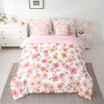 thumbnail image 2 of Homewish Retro Rustic Floral 7 Pieces Bedding Comforter Set,Spring Natural Theme Full Bedding Set,Pink White Fitted Sheet Flat Sheet For Girls Boys,Luxury Bedroom Decor Reversible, 2 of 8