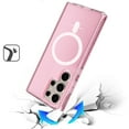 thumbnail image 3 of For Samsung s25 Ultra Sturdy Ultra [Magnetic Circle] Thick 3mm Transparent Hybrid - Pink, 3 of 3