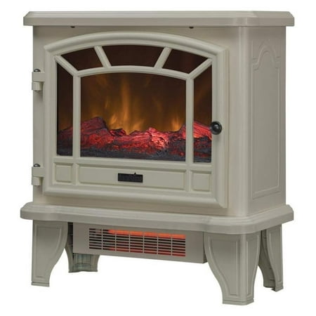 

YfulYde Electric Fireplace Stove 1500 Watt Infrared Heater with Flickering Flame Effects - Cream