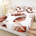 thumbnail image 3 of Homewish Sport Football 4-Piece Full Size Sheets For Children Teens Adults,Ball Game Bed Sheets,Gamer Rugby Lightweight Sheet Sets,Ultra Soft Home Decor, 3 of 7