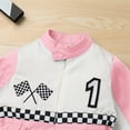 thumbnail image 6 of FYMNSI Toddler Girl Race Car Driver Romper Clothes Baby Racer Jumpsuit Play Role Dress up 1st Birthday Outfit, 6 of 10
