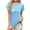 Light Blue, variant on Pxxlle Happy Easter T Shirts for Women Cute Bunny Rabbit Graphic Tees Casual Summer Short Sleeve Crewneck Tops for Holiday S