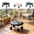 thumbnail image 7 of Rolling Stool,Mobile Seat,PU Padded Low Stool With Universal Wheels,Portable Movable Stool For Household Cleaning Work(White), 7 of 7