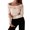 Khaki, variant on Vedolay Fall Sweaters for Women 2023 Crewneck Cropped Sweater Long Sleeve Ribbed Knit Pullover Tops,Khaki S