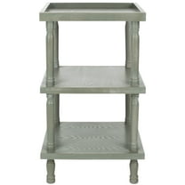 SAFAVIEH Esmeralda Solid Casual 3 Tier Side Table, French Grey