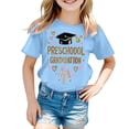thumbnail image 4 of Phcqqok Fourth of July Shirt Girls Graduation T-Shirt Cute Cartoon Print Short Sleeve Top for Toddler Kids School Celebration Casual Comfortable Outfit 6-7 Years, 4 of 4