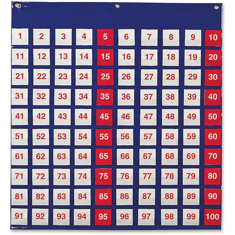 learning resources hundred pocket chart 120 cards and 1 chart walmart com