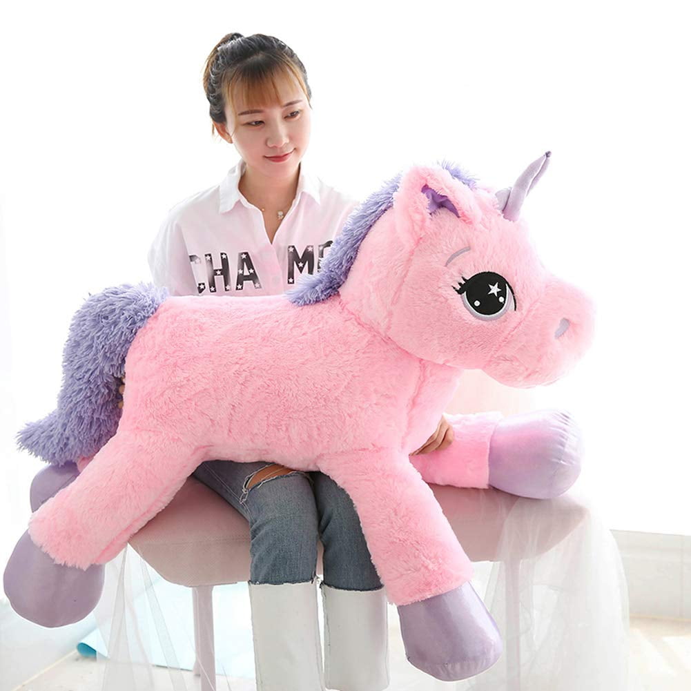 Géant Unicorn Peluches Jouets, Grande Licorne Douce Oreiller en