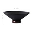 thumbnail image 2 of Frutero moderno de cerámica ligera con base madera maciza, redondo y gran capacidad, ideal for frutas, verduras, frutos secos, pan dulces, 2 of 7
