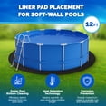 thumbnail image 3 of Swimline Hydrotools Above Ground Round Liner Pad, Pool Protector Mat, 12 Ft, 3 of 7