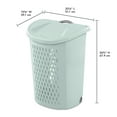 thumbnail image 2 of Sterilite Ultra™ Large Wheeled Hamper, Plastic Laundry Hamper with Wheels for Easy Transport, Mint, 3 Pack, 2 of 8