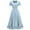 Sky Blue, variant on Womens Renaissance Victorian Dress Vintage Medieval Dresses Elegant Short Sleeve Dress Ruffled High Low Hem Dresses