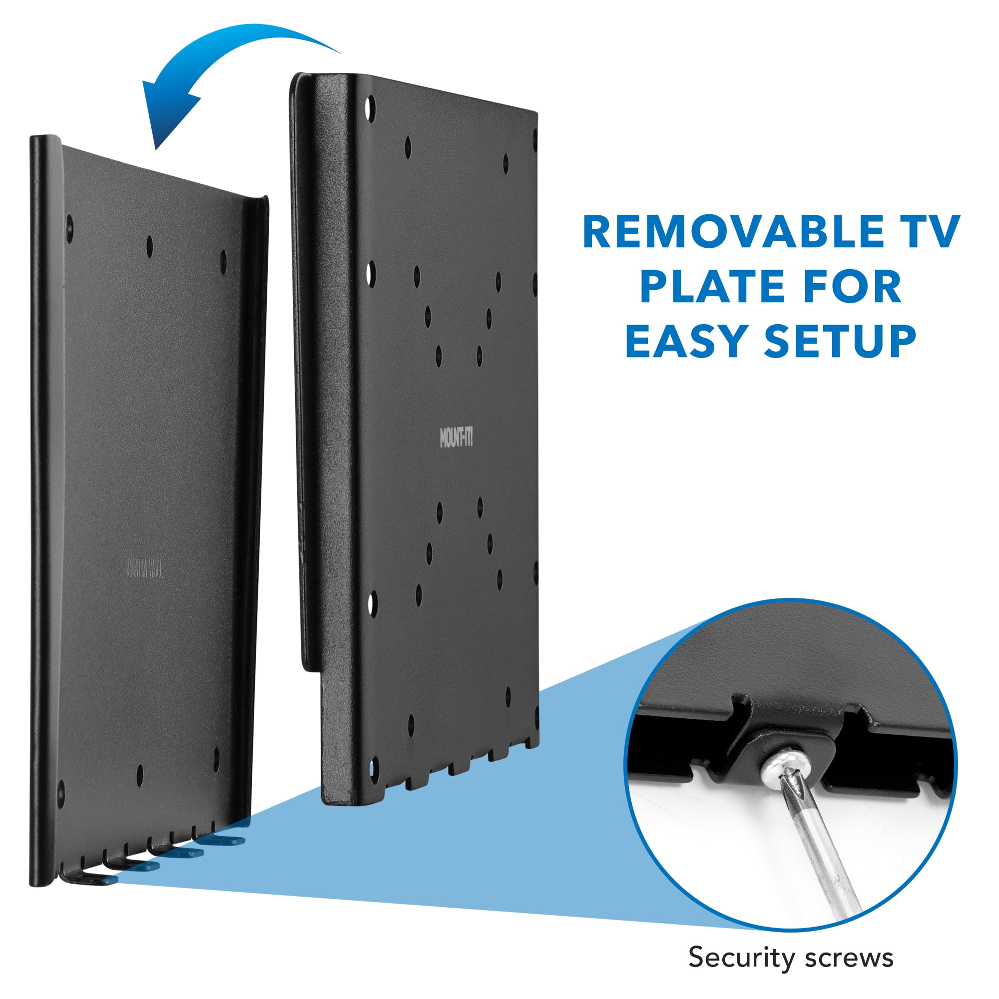 Mount-It! Fixed TV Wall Mount | Fits 32"-43" TVs | 66LBS Capacity
