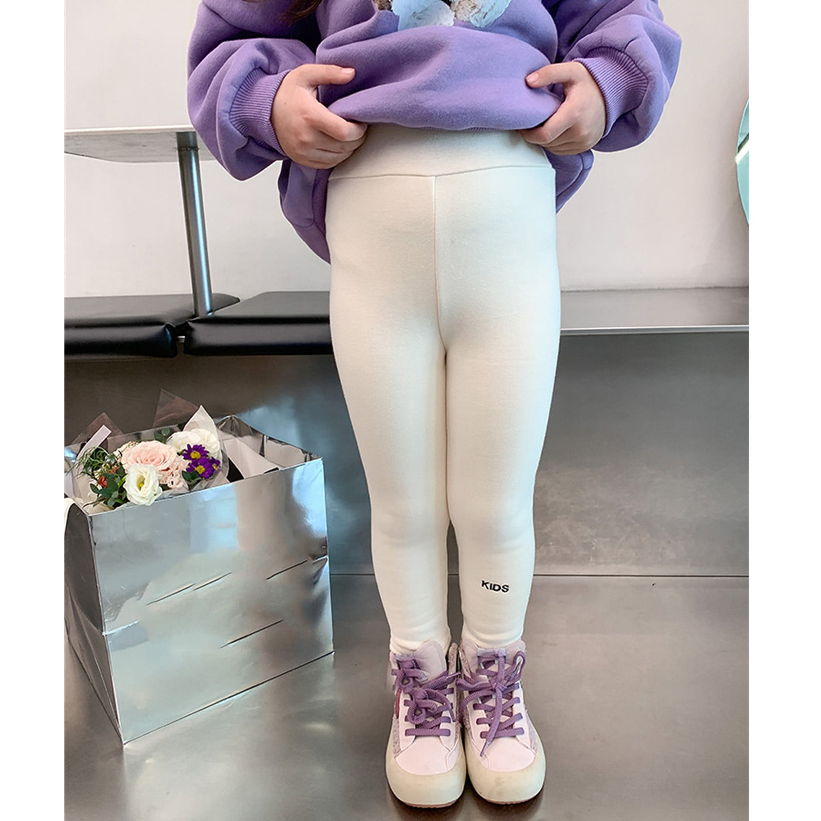  Kids Girls Cotton Thick Fleece Lined School Pantyhose Bbay Warm  Full Leggings Stretchy Basic Tights Soft Easy to: Clothing, Shoes 