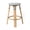 White/Navy, variant on Classic Bistro Backless Rattan Counter Stool