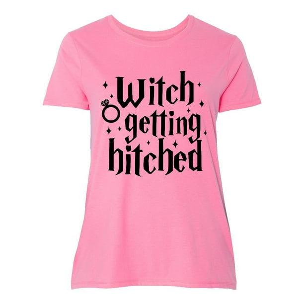 witch getting hitched women s plus size t shirt walmart com