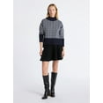 thumbnail image 2 of Free Assembly Women's Patterned Mock Neck Sweater with Tall Cuffs, Midweight, Sizes XS-XXL, 2 of 5