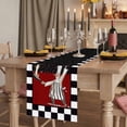 thumbnail image 2 of Table Runners 120 Inches Long Dress Scarves, Red Black Chef Farmhouse Coffee/Dining/Kitchen Table Runner for Living Room, Cartoon Cute Watercolor Cooking Checkered 13x120 Inch, 2 of 9