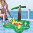 thumbnail image 3 of Pool Floats with Cup Holder Inflatable Tree and Small Umbrella Ice Tray Four-Hole Cup Holder, Water Floating Cup Holder Ice Bar Coolers Pool Float with Cup Holder, 3 of 8