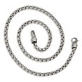 thumbnail image 2 of White Stainless Steel necklace Rolo chain 24 in 5.5 mm, 2 of 4
