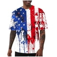 thumbnail image 2 of DIOAZUD USA Flag Tees for Men Crewneck Short Sleeve T-Shirts Lightweight Loose Patriotic Shirts Summer Casual 4th of July Tee s-5xl, 2 of 6