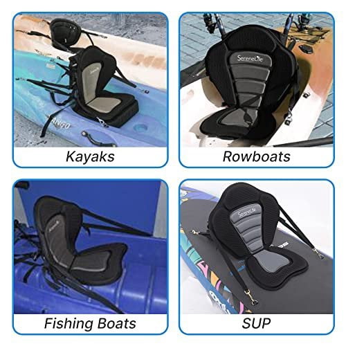 SereneLife 11 Inflatable Stand Up Paddle Board and Detachable Seat  Free Flow SUP Paddleboard Set for Adults, Non-Slip EVA Deck Pad, Marine-Grade Build, 30" Wide Design, 275 lbs. Capacity