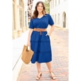 thumbnail image 2 of Catherines Women's Plus Size Gauze Crochet Tiered Dress, 2 of 2