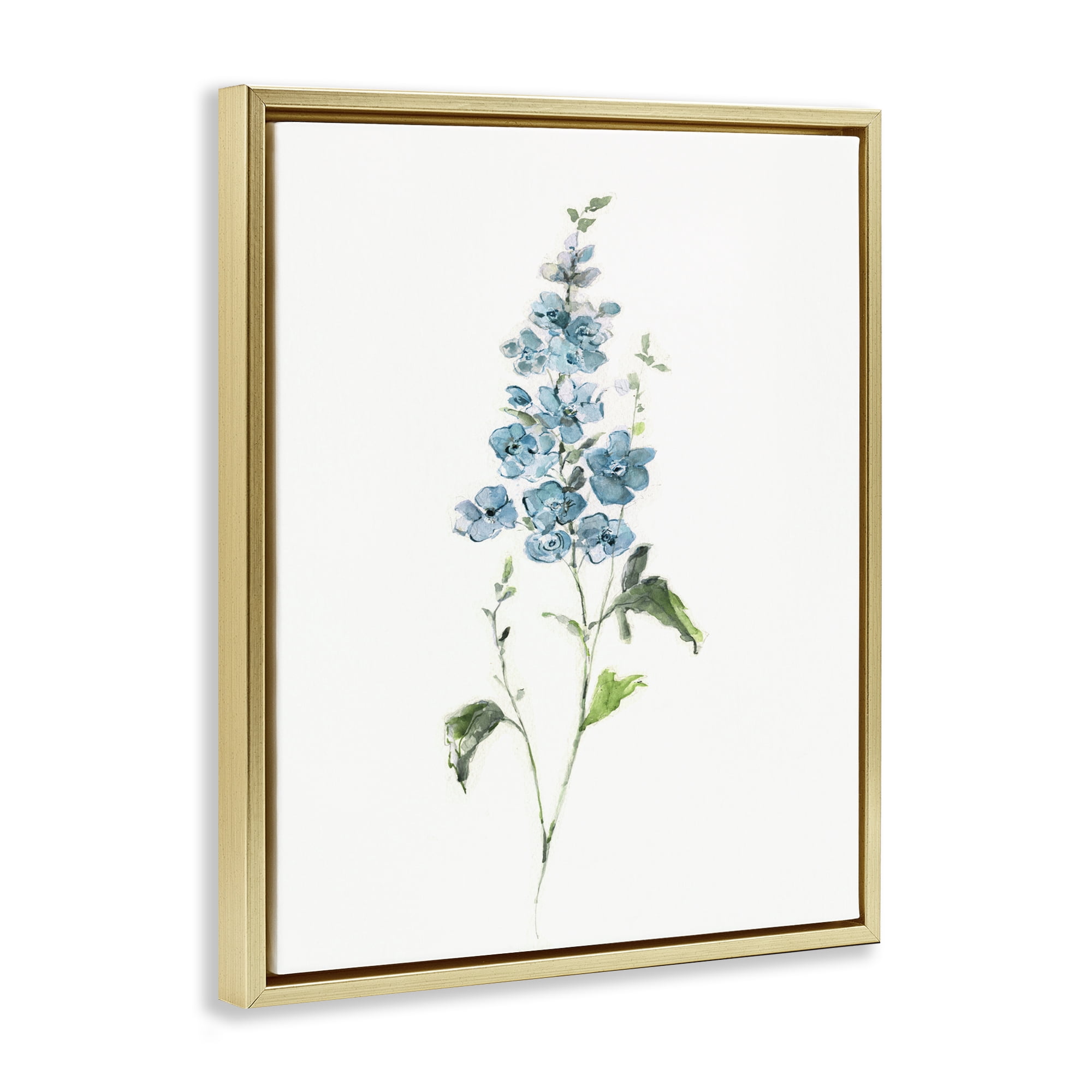Stupell Industries Natural Spring Herbs Gold Framed Floater Canvas Wall Art, design by Sally Swatland