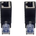 thumbnail image 2 of Duttek Adaptateur Ethernet 90 Degrés, Adaptateur Ang RJ45 Mâle vers Femelle avec Connecteur de Patch Réseau Compatible, 2 of 5
