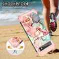 thumbnail image 4 of Casetego for Google Pixel 6A Case (2022),Marble Heavy Duty Shockproof Protection Hard Plastic+Silicone Rubber Hybrid 3 in 1 Drop Protective Cover,Blue/Rose Gold, 4 of 7