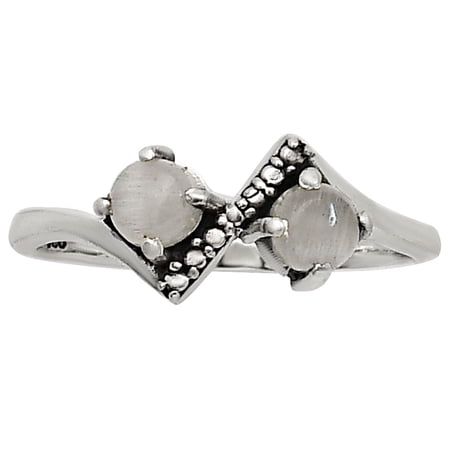Natural Srilankan Moonstone 925 Sterling Silver Ring s.7 Jewelry R-1184 SDR251500