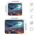 thumbnail image 3 of Kitchen Drying Mat Kitchen Drying Pad 18x24In Drying Dish Mat Dish Drying Mats Kitchen Countertop Multi-Function Drain Drying Mat Santa Claus in The Sky, 3 of 8