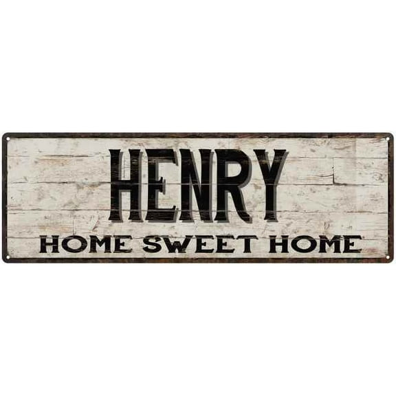 HENRY Rustic Home Sweet Home Sign Gift 6x18 Metal Decor 206180084142