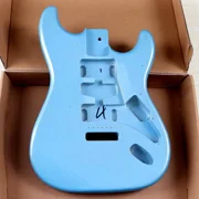 Electric Guitar Body Poplar Wood Electric Guitar Barrel For DIY Electric Guitar(blue)