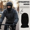thumbnail image 4 of Womens Rhinestone Balaclava Hat - 2-in-1 Winter Knit Scarf & Full Face Mask Beanie for Cycling, Skiing, 4 of 7